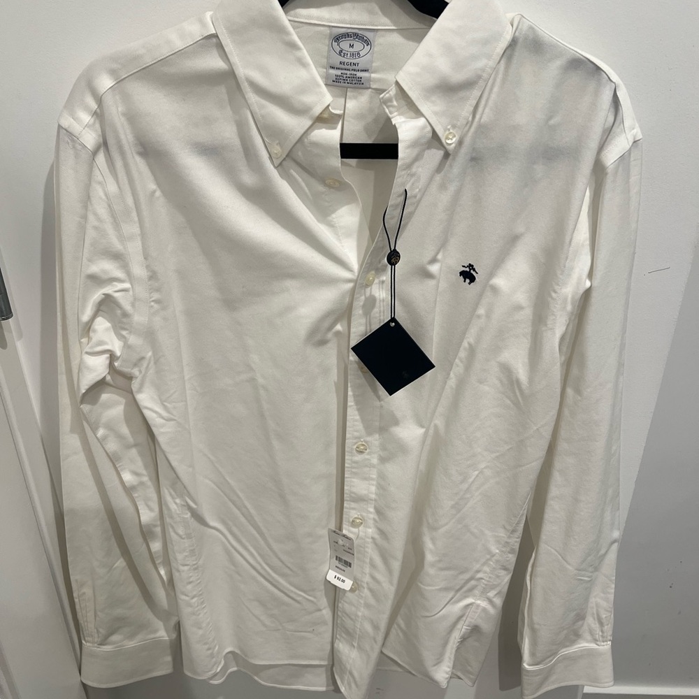Brooks Brothers White Casual Button Down Shirt